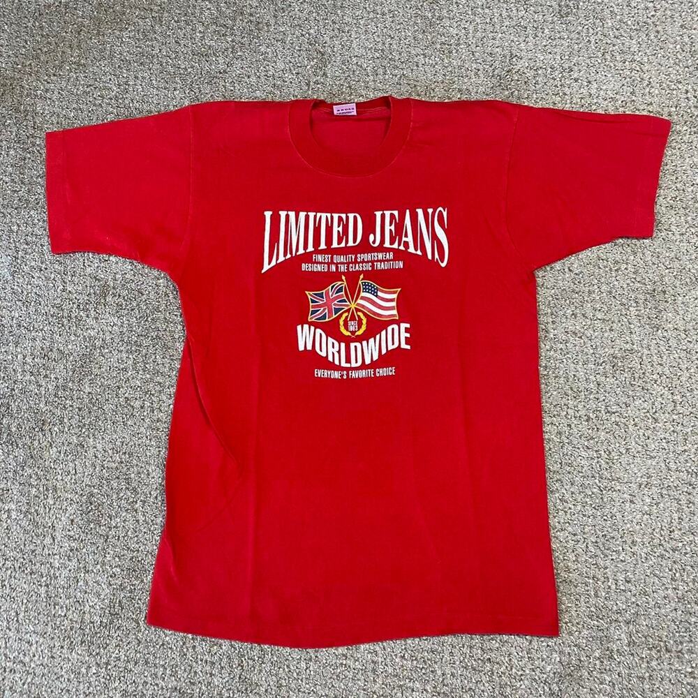 VTG Limited Jeans Shirt Mens M 90s Fuit of the Loom Mall‎ Brand